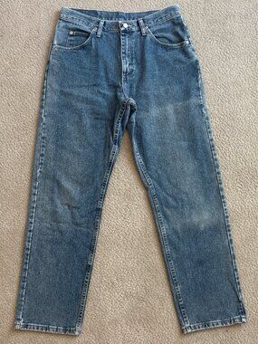 Wrangler Five Star Premium Denim Jeans 31x32 Relaxed Straight Vintage Rinse